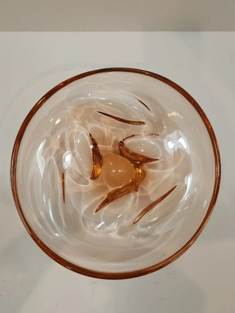 Mid-Century Czech Škrdlovice Art Glass Atlas Bowl by František Zemek c. 1955